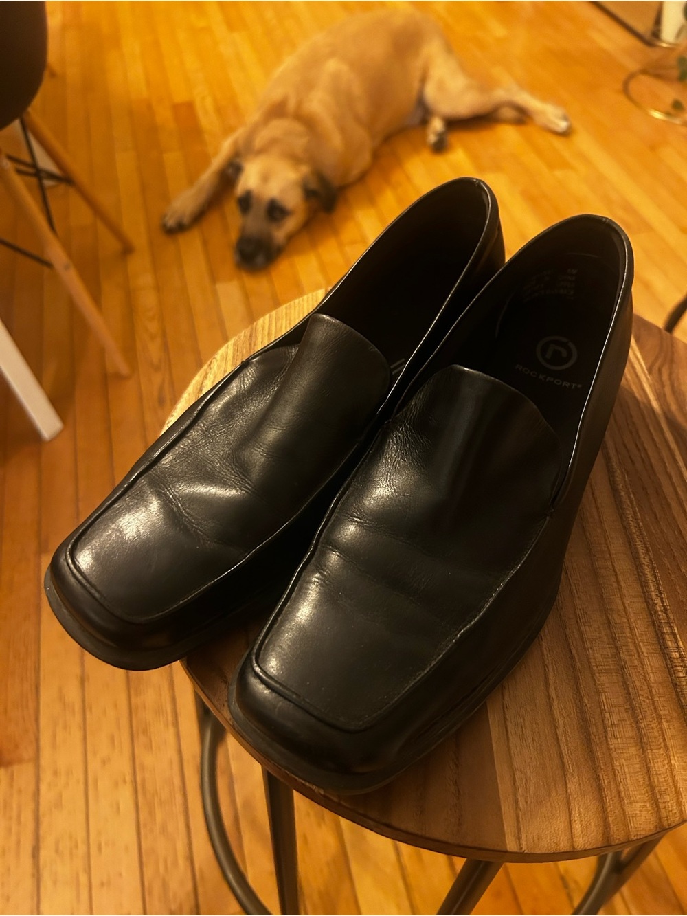 Rockport women’s Black Leather Loafers